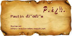 Paulin Ádám névjegykártya