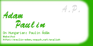 adam paulin business card